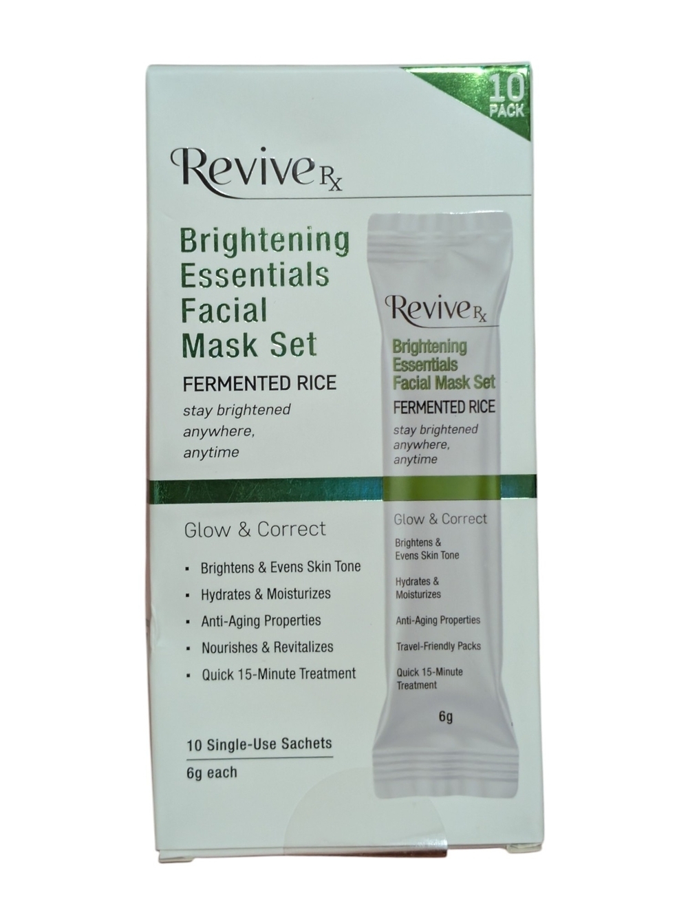 Revive Rx Brightening Essentials Facial Mask Set - 10pk